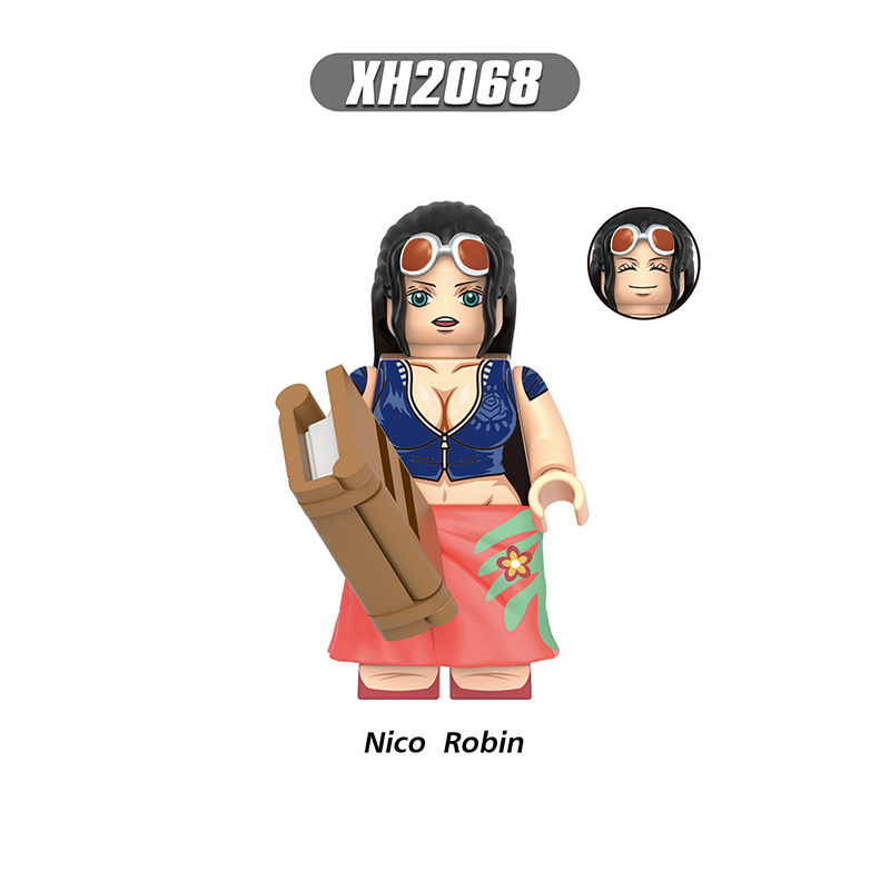 X0356 Japanese Anime One Piece Roronoa Zoro Action Figures Nico Robin Building Blocks Nami Smoker Minifigs Children Gifts Toys