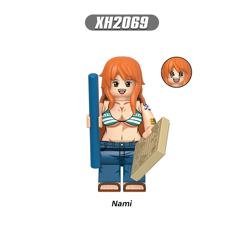 X0356 Japanese Anime One Piece Roronoa Zoro Action Figures Nico Robin Building Blocks Nami Smoker Minifigs Children Gifts Toys