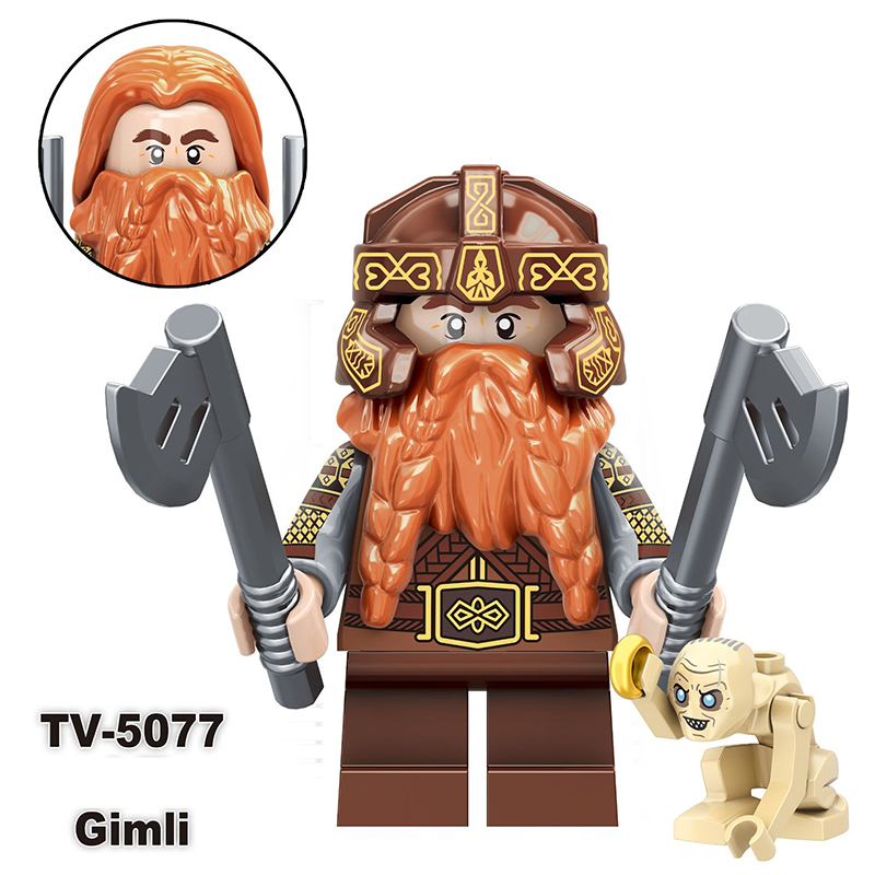 TV6410 The Lord of the Rings Gimli Isildur Minifigs Building Blocks Military Orcs Sam Weapons Bolg Minifigs Medieval Knight KidsToys
