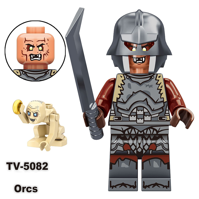 TV6410 The Lord of the Rings Gimli Isildur Minifigs Building Blocks Military Orcs Sam Weapons Bolg Minifigs Medieval Knight KidsToys