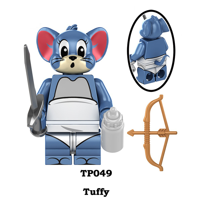 TP1006 Cartoon TV Film Tom and Jerry Minifigs Action FigureSpike Tuffy Building Blocks Meathead Children Gifts Birthday Toys