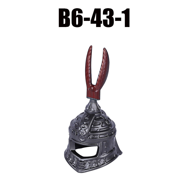 Medieval Kinights Military Roamn Hat Weapons Building Blocks The Lord of the Rings Helmets Helmet Castle Accessories Gifts Toys