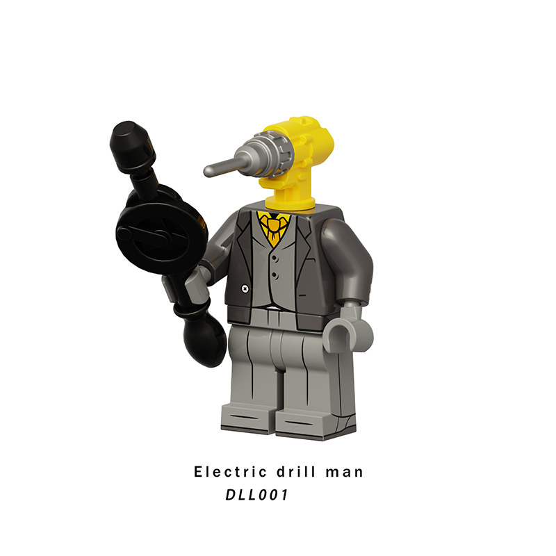 DLL001-009 Web Anime Series Clock Man Minifigs Building Blocks Electric Drill Weapon Gun Swords Chainsaw Children Gifts Toys Boys