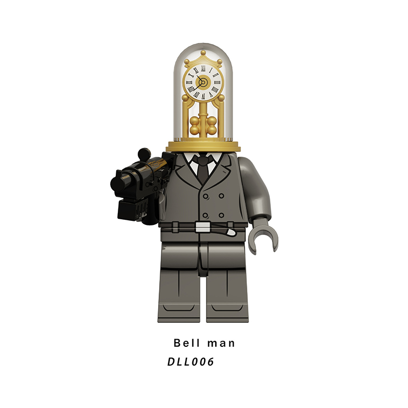 DLL001-009 Web Anime Series Clock Man Minifigs Building Blocks Electric Drill Weapon Gun Swords Chainsaw Children Gifts Toys Boys