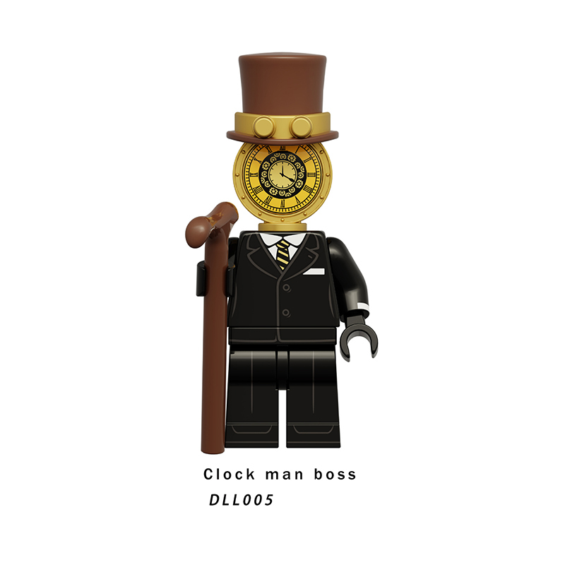 DLL001-009 Web Anime Series Clock Man Minifigs Building Blocks Electric Drill Weapon Gun Swords Chainsaw Children Gifts Toys Boys