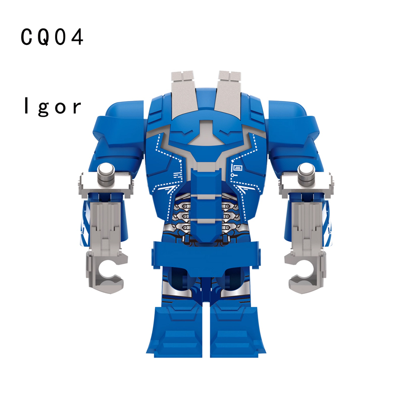 CQ04 CQ05 Marvel Series Iron Man Action Figures Superhero Building Blocks DC Minifigs Model Igor Heavy Armor Children Toys Gifts