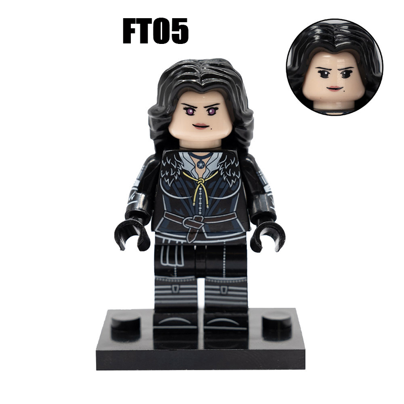 FT03 FT04 FT05 Hot Anime Witcher Geralt Ciri Action Figures Shera Games Jerlock of Kovia Minifig Assembly Building Blocks Toys Children