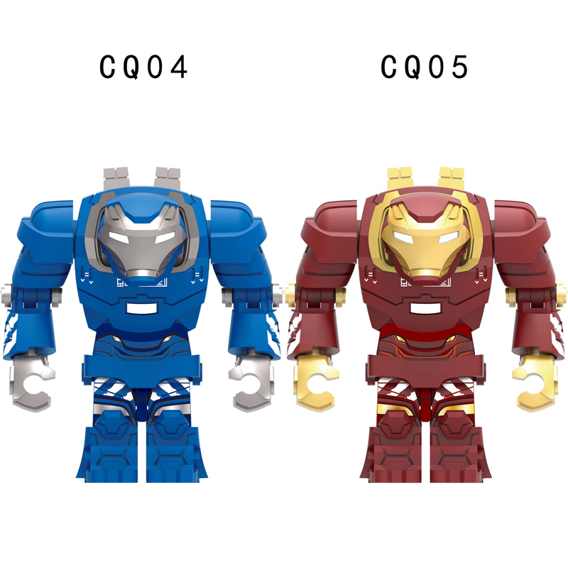 CQ04 CQ05 Marvel Series Iron Man Action Figures Superhero Building Blocks DC Minifigs Model Igor Heavy Armor Children Toys Gifts