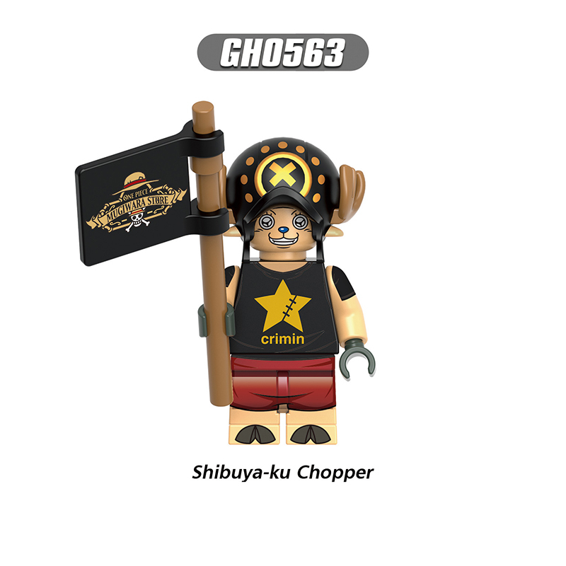 G0171 Animation One Piec Chopper Minifigs Assembling Action Figures Gold Chooper Shibuya ku Building Blocks Children Toys Gifts