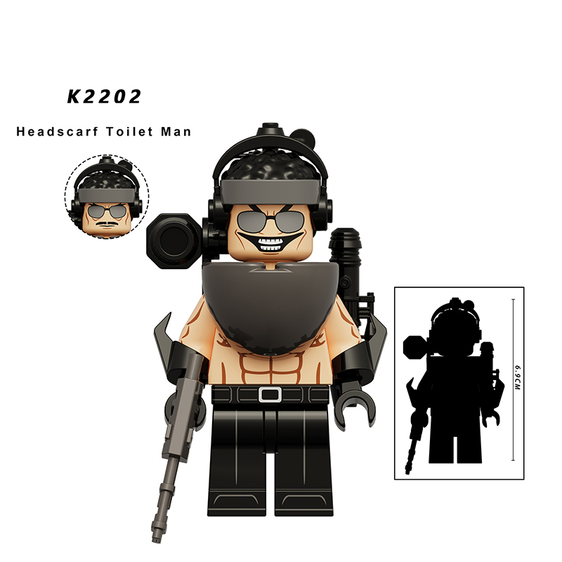 KDL829 Web Anime Series Suspended Toliet Man Building Blocks Monitor Minifigs Headscarf Toliet Man Children Gifts Toys Boys
