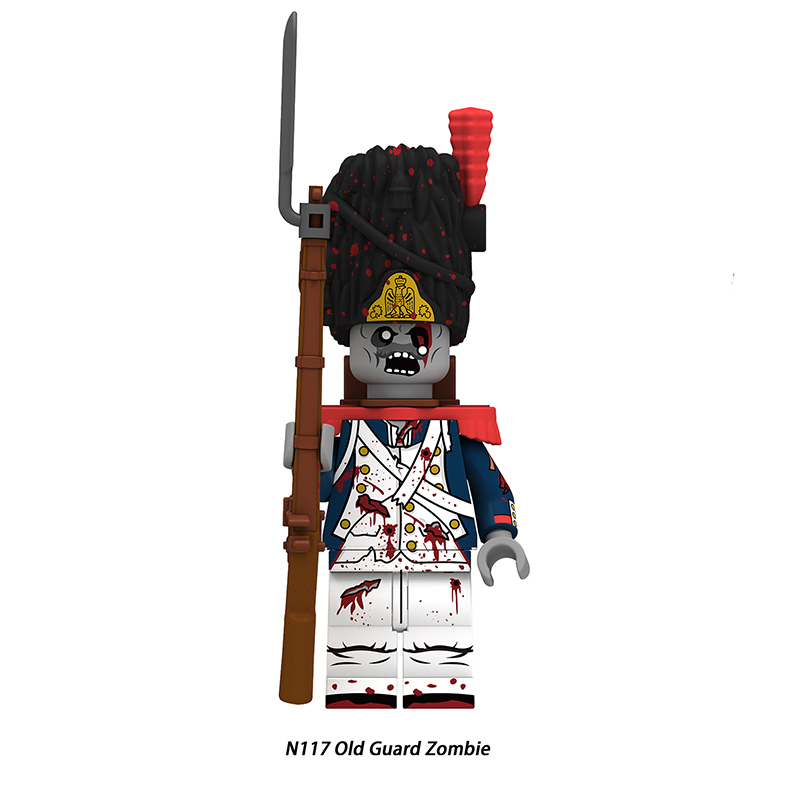 N117-124 Horror Series Zombie Minifigs Building Blocks Micha Fusako Action Figures Terrifying Collection Children Toys Boy Gifts