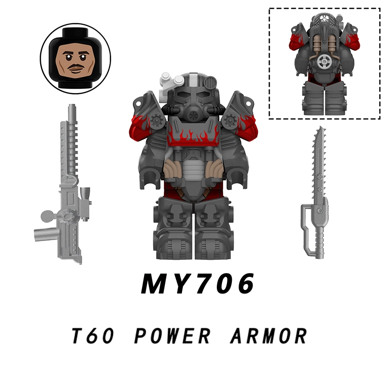 Game radiation robots Power Armor Figure Toys War Motorcycle Kids Gifts