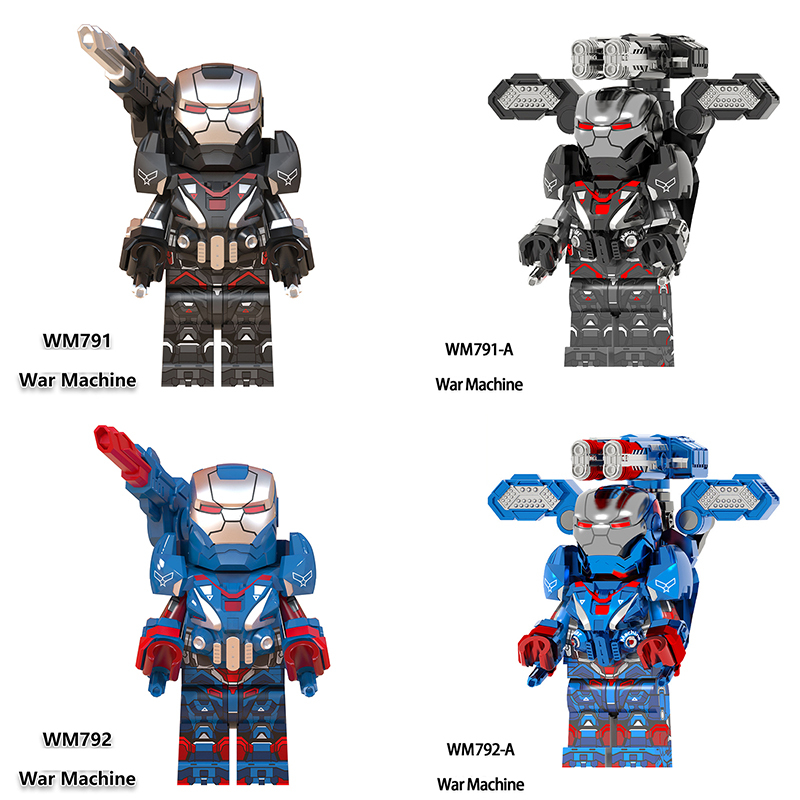 WM791-A WM792-A Mobile Game Film War Machine Robert Minifigs Building Blocks The Avengers Marvel Comics Assembly Children Toys Boy