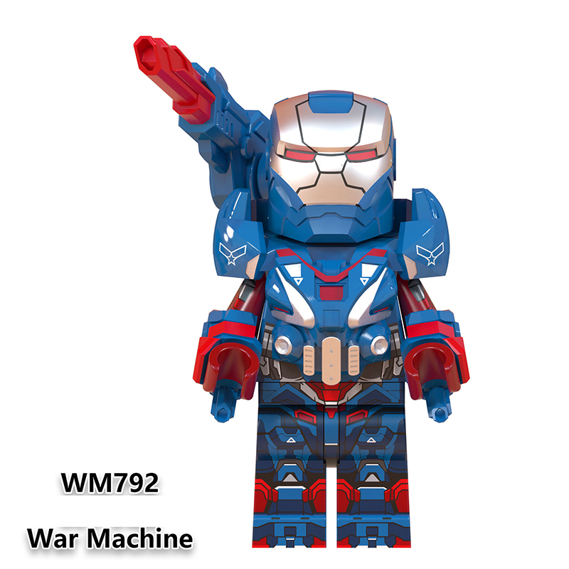 Superheroes War Machine Minifigs Bricks Accessories Parts Weapon