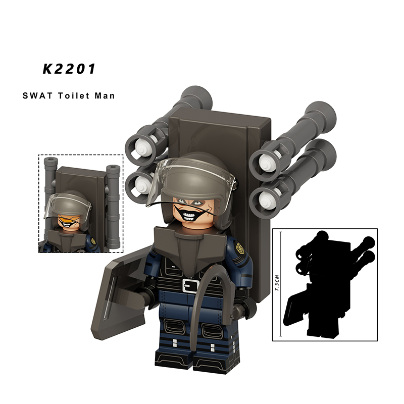 Web Anime Flight Monitor Minifigs Bricks Giant TV People Accessories