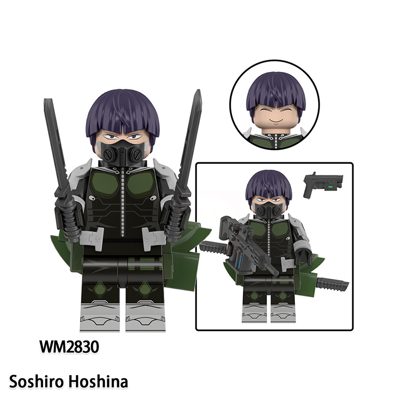 WM6197 Japanese Cartoon Anime Monster No.8 Mina Ashiro Leno Ichikawa Building Blocks Haruichi Izumo Anime Action Gifts Toys Kids