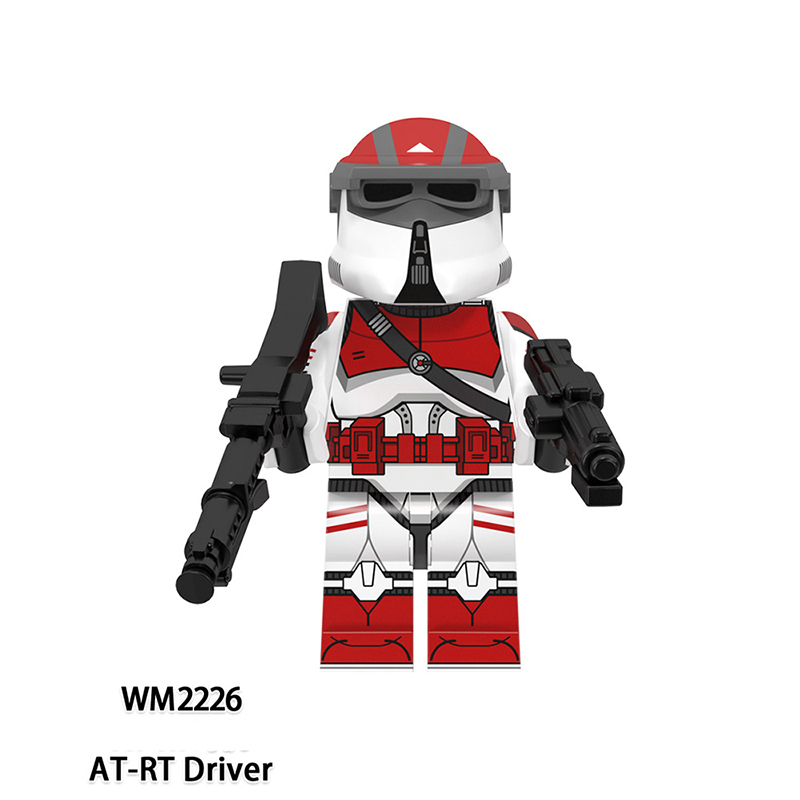 WM6123 Star Wars Minifigs Commander Fox Building Blocks Ameican Science Fiction AT-RT Driver Trooper Soliders Model Toys Gift Boy
