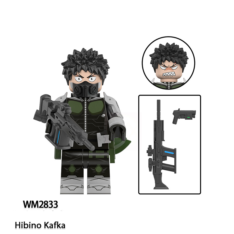 WM6197 Japanese Cartoon Anime Monster No.8 Mina Ashiro Leno Ichikawa Building Blocks Haruichi Izumo Anime Action Gifts Toys Kids