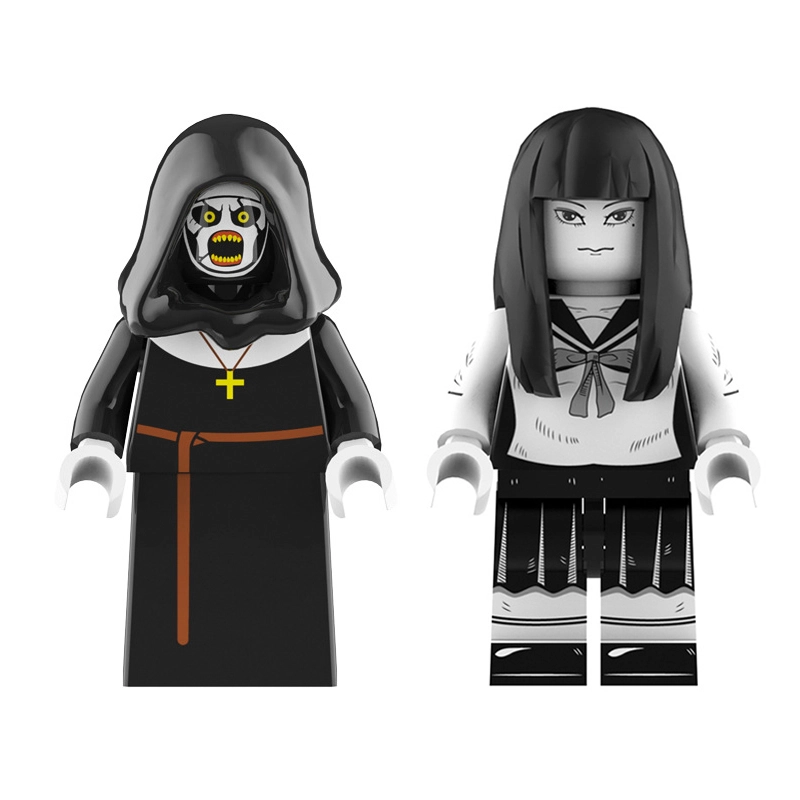 EV07 EV10 American Horror Movies The Nun Valak Minifigs Building Blocks The Conjuring Series Halloween Zombies Model Ghost Toys Boys