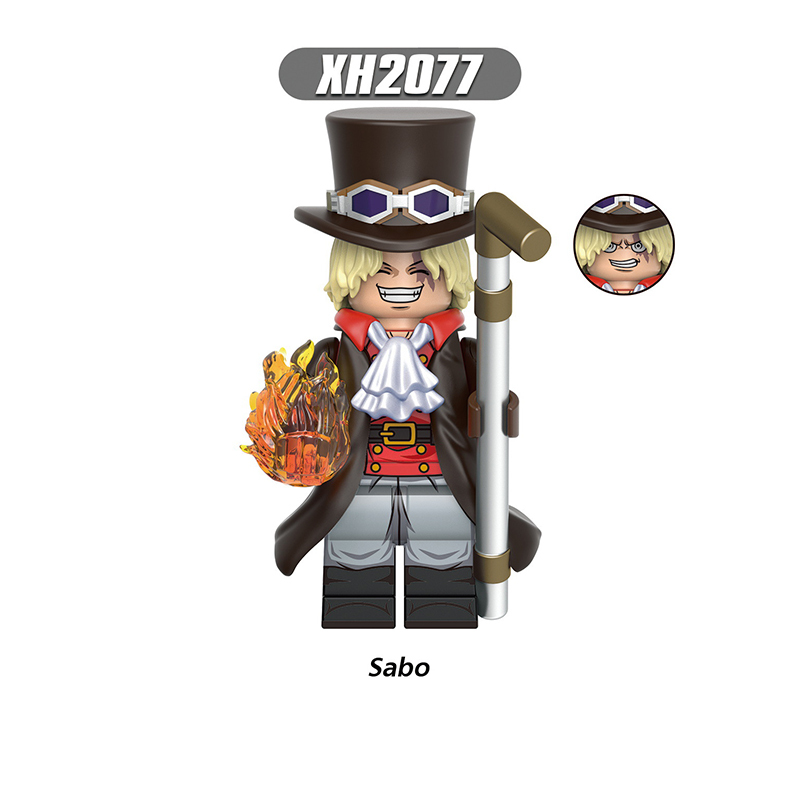 X0357 Japanese Anime One Piece Monkey D Luffy Action Figures Sanji Sabo Building Blocks Sliver Rayleigh Minifigs Children Gifts Toys