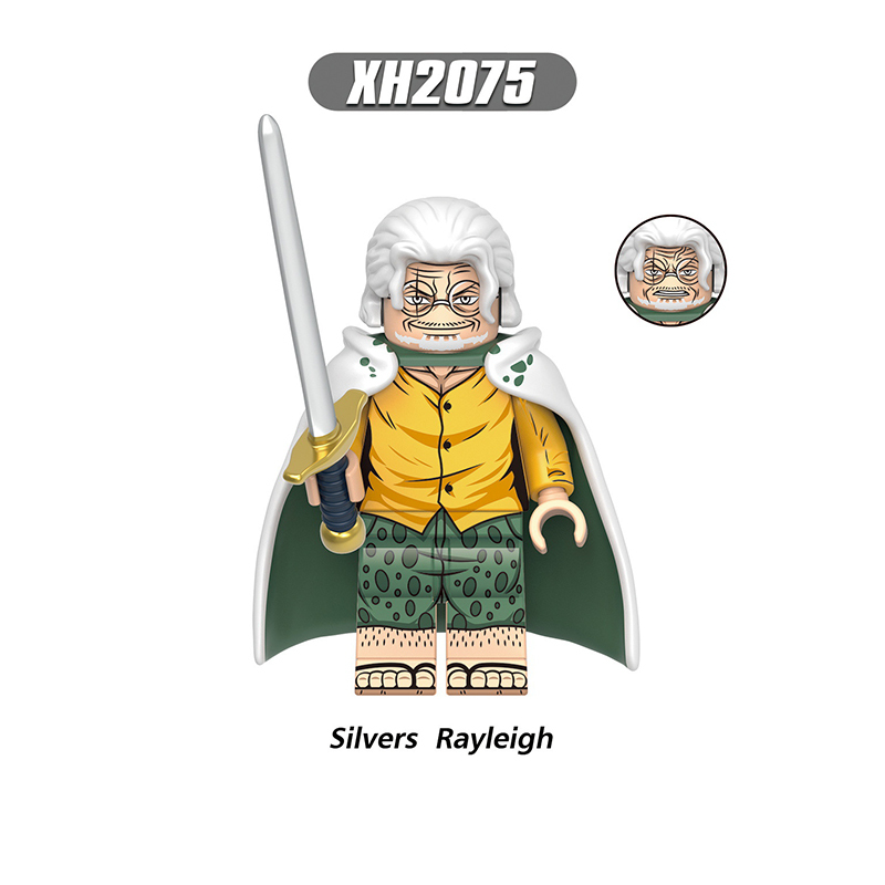X0357 Japanese Anime One Piece Monkey D Luffy Action Figures Sanji Sabo Building Blocks Sliver Rayleigh Minifigs Children Gifts Toys