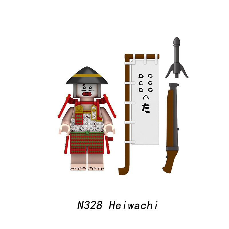 N326-333 Military Japanese Samurai Kyuzo Satsuki Minifigs Building Blocks Aoi Apenanka Army Soldiers War Weapon Accessories Models Toys