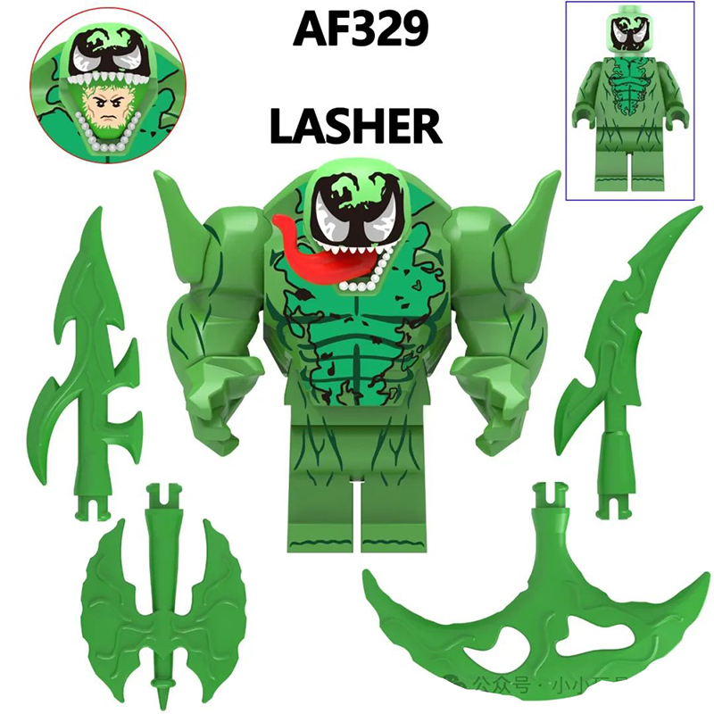 AF327-332 Marvel Series Venom Action Figure DC Comics Collection Lasher Toxin Minifigs Building Blocks Children Toys Gifts Boys