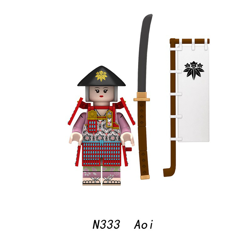 N326-333 Military Japanese Samurai Kyuzo Satsuki Minifigs Building Blocks Aoi Apenanka Army Soldiers War Weapon Accessories Models Toys