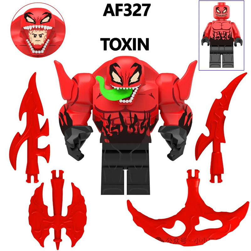 AF327-332 Marvel Series Venom Action Figure DC Comics Collection Lasher Toxin Minifigs Building Blocks Children Toys Gifts Boys