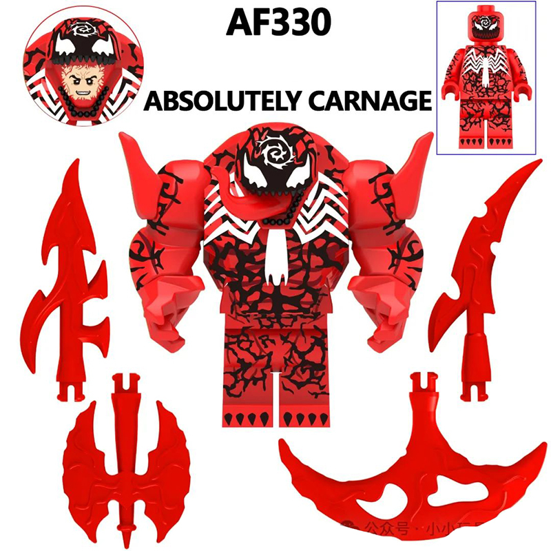 AF327-332 Marvel Series Venom Action Figure DC Comics Collection Lasher Toxin Minifigs Building Blocks Children Toys Gifts Boys