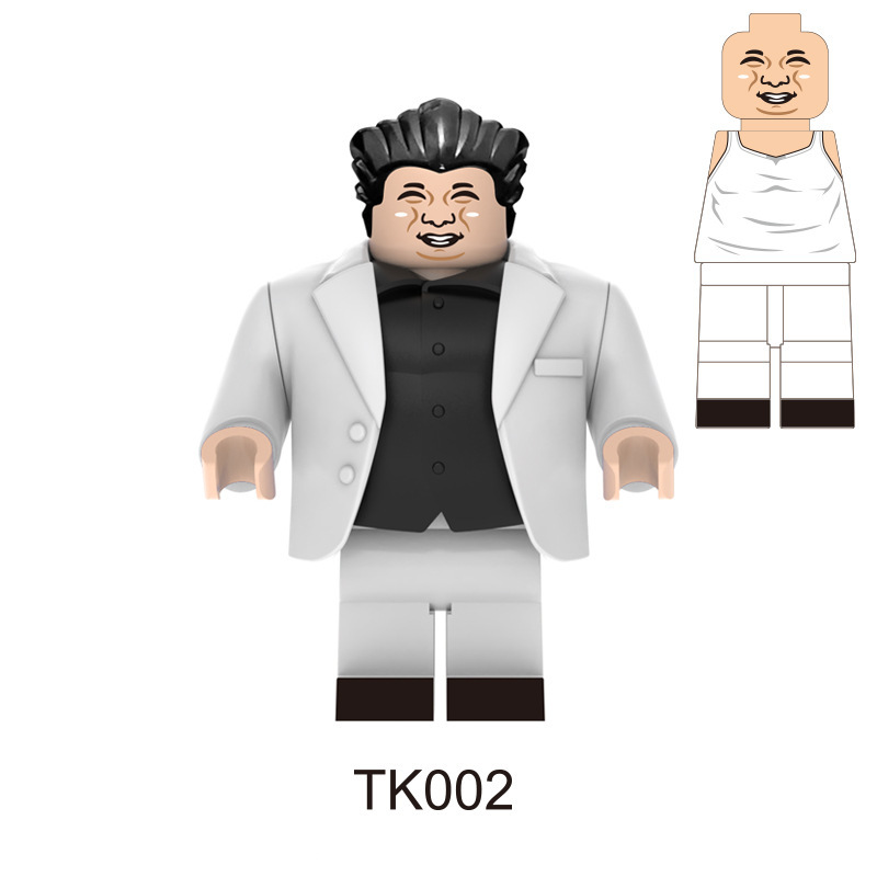 TK001-004 Famous People Four Countries Captain Donald Trump Action Figures Kim Jong un Model Building Blocks Children Gifts Toys