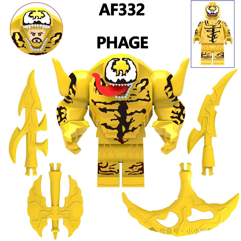 AF327-332 Marvel Series Venom Action Figure DC Comics Collection Lasher Toxin Minifigs Building Blocks Children Toys Gifts Boys