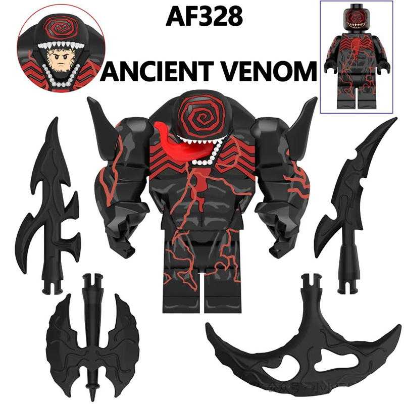 AF327-332 Marvel Series Venom Action Figure DC Comics Collection Lasher Toxin Minifigs Building Blocks Children Toys Gifts Boys