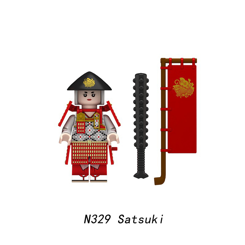 N326-333 Military Japanese Samurai Kyuzo Satsuki Minifigs Building Blocks Aoi Apenanka Army Soldiers War Weapon Accessories Models Toys