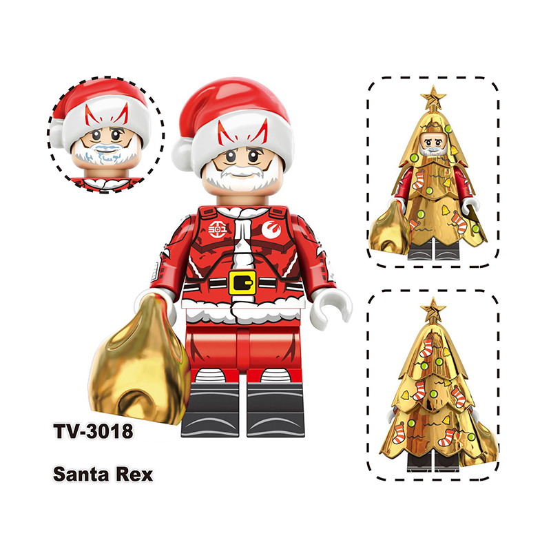 TV6302 Christmas American DC Comics Santa Rex Minifigs Builiding Blocks Jake Grinch Sally Mandalorian Toy Boys Children Gifts