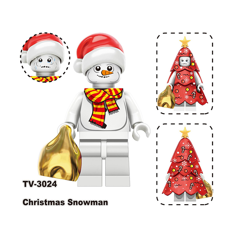 TV6303 Christmas Snowman American DC Comics Santa Darth Vader Minifigs Builiding Blocks Jake Grinch Sally Mandalorian Toy Boys Children Gifts