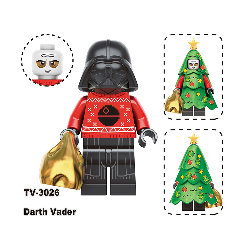 TV6303 Christmas Snowman American DC Comics Santa Darth Vader Minifigs Builiding Blocks Jake Grinch Sally Mandalorian Toy Boys Children Gifts