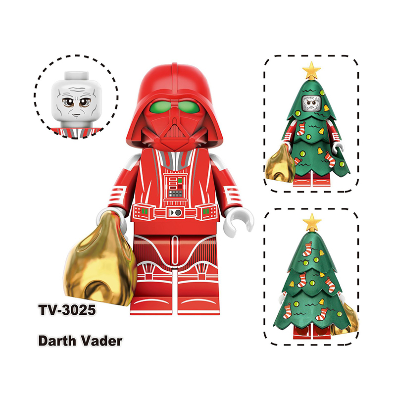 TV6303 Christmas Snowman American DC Comics Santa Darth Vader Minifigs Builiding Blocks Jake Grinch Sally Mandalorian Toy Boys Children Gifts
