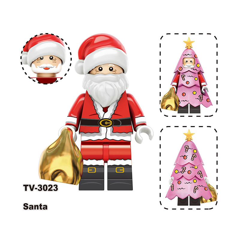 TV6303 Christmas Snowman American DC Comics Santa Darth Vader Minifigs Builiding Blocks Jake Grinch Sally Mandalorian Toy Boys Children Gifts