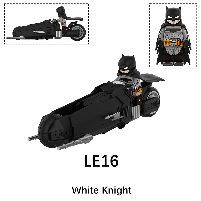 LE16 LE17 Marvel DC Series Superheroes Batman White Knight Action Figures Building Blocks Joker Weapon Accessories Children Toys Boys Gift