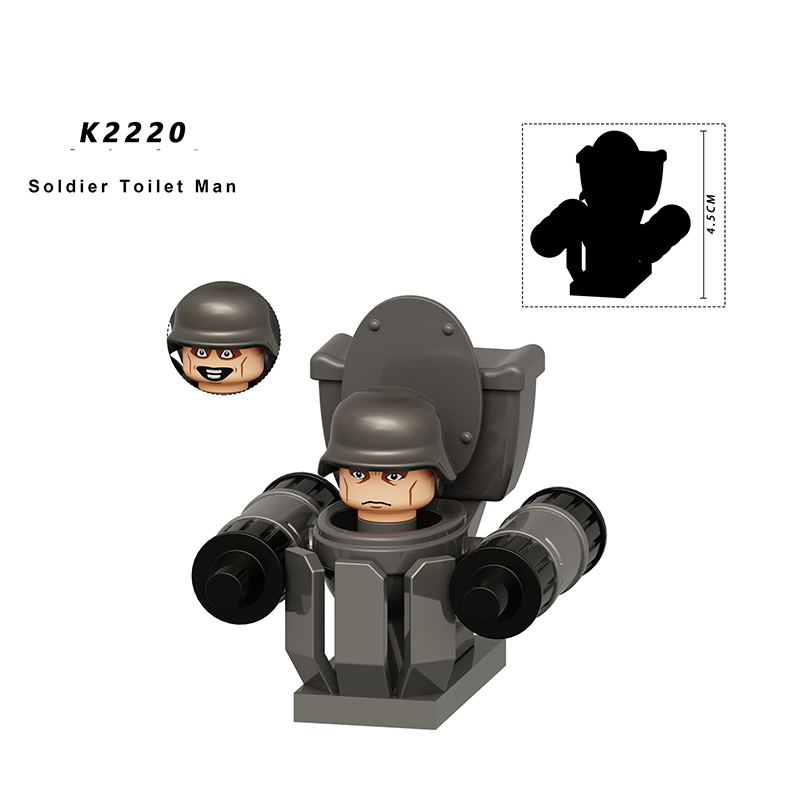 KDL833 Solider Toilet Man Fighter Action Figure DC Comics Collection Videographer Minifigs Building Blocks Children Toys Gifts Boys