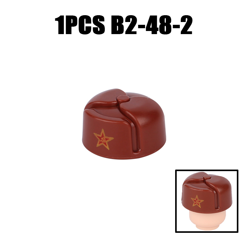 WW2 Military Soviet Soldier Helmet Building Blocks Medical Helmet Army Soliders Compatible Hats Bricks Children Gifts Toys