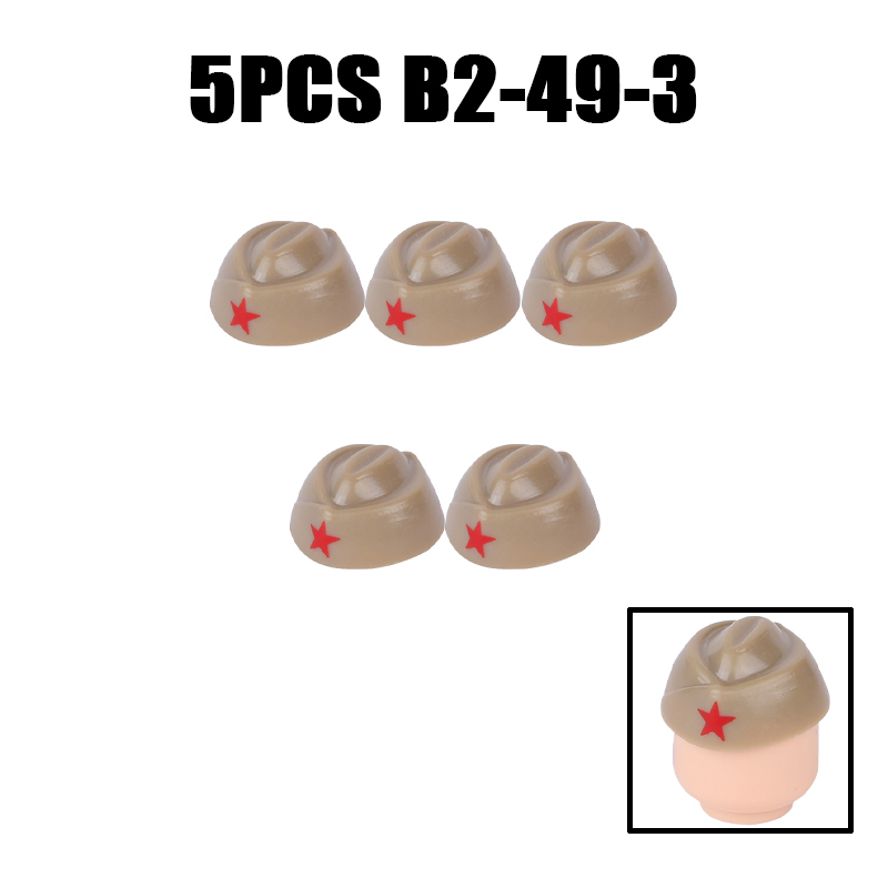 WW2 Military Soviet Soldier Helmet Building Blocks Medical Helmet Army Soliders Compatible Hats Bricks Children Gifts Toys