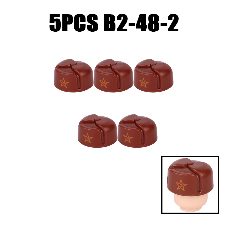 WW2 Military Soviet Soldier Helmet Building Blocks Medical Helmet Army Soliders Compatible Hats Bricks Children Gifts Toys