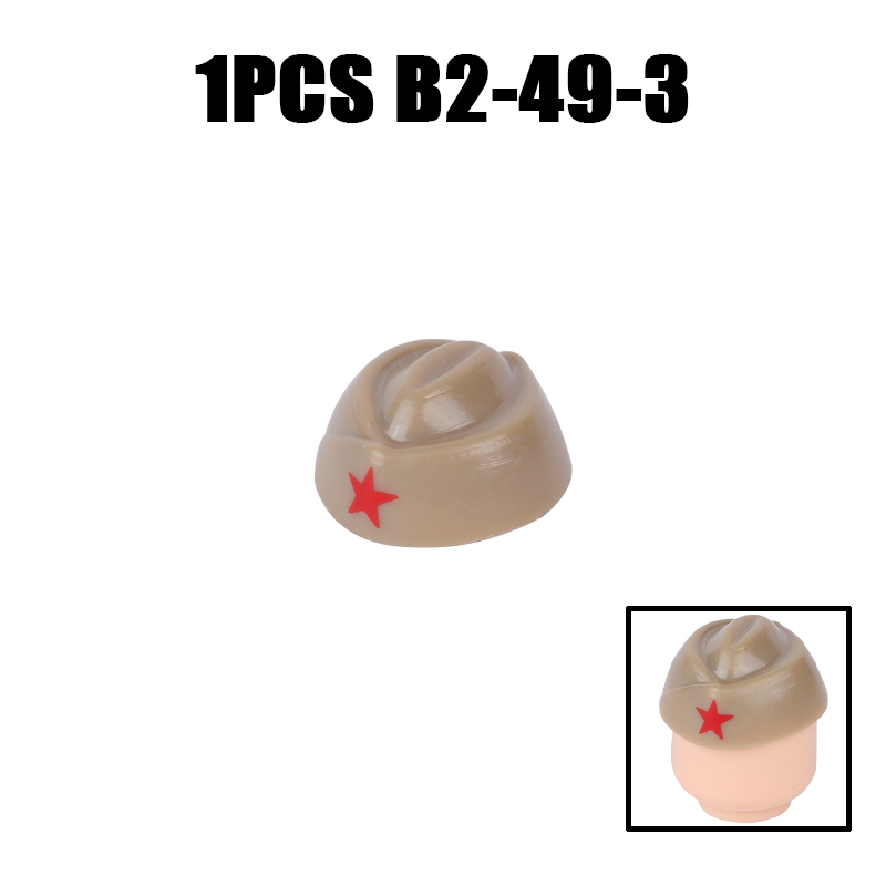 WW2 Military Soviet Soldier Helmet Building Blocks Medical Helmet Army Soliders Compatible Hats Bricks Children Gifts Toys