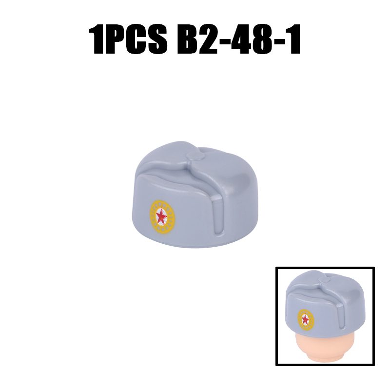 WW2 Military Soviet Soldier Helmet Building Blocks Medical Helmet Army Soliders Compatible Hats Bricks Children Gifts Toys