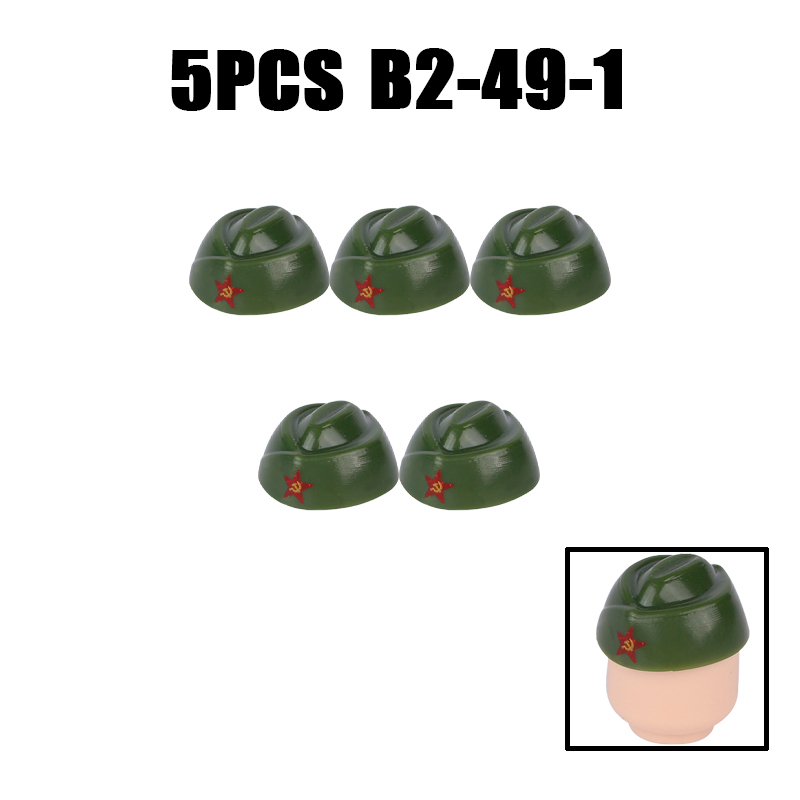 WW2 Military Soviet Soldier Helmet Building Blocks Medical Helmet Army Soliders Compatible Hats Bricks Children Gifts Toys