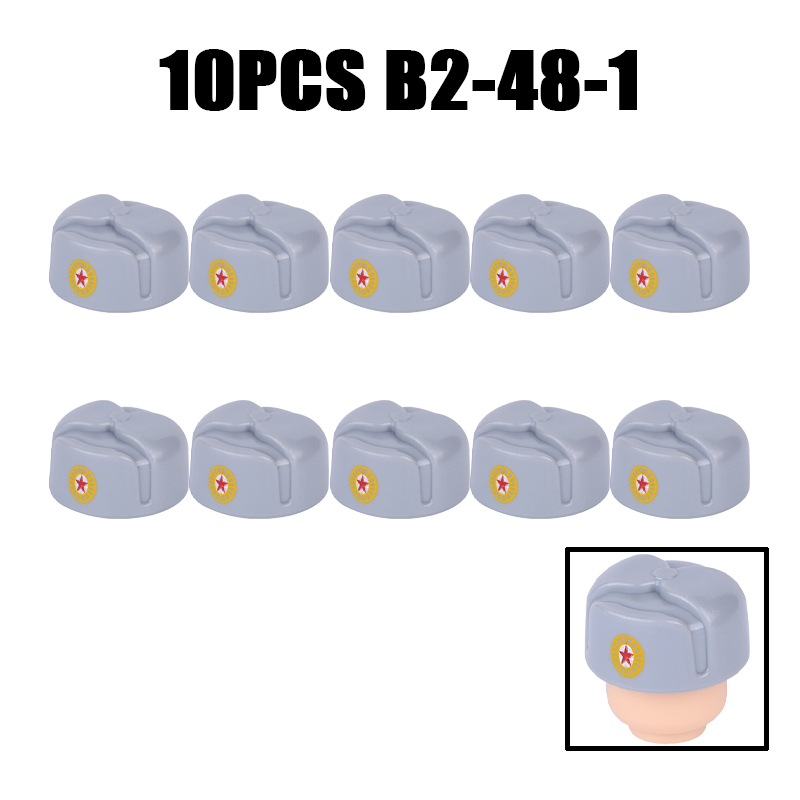WW2 Military Soviet Soldier Helmet Building Blocks Medical Helmet Army Soliders Compatible Hats Bricks Children Gifts Toys
