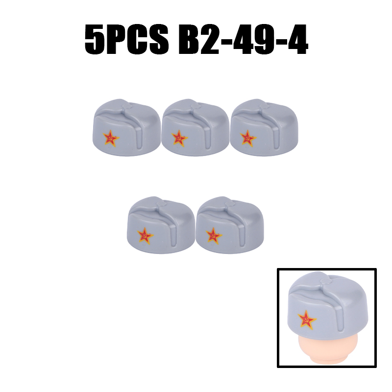WW2 Military Soviet Soldier Helmet Building Blocks Medical Helmet Army Soliders Compatible Hats Bricks Children Gifts Toys