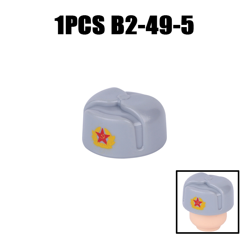 WW2 Military Soviet Soldier Helmet Building Blocks Medical Helmet Army Soliders Compatible Hats Bricks Children Gifts Toys
